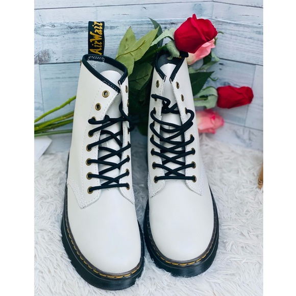 Dr. Martens Shoes Dr Martens Zavala 8 Eyelet Boots White Poshmark